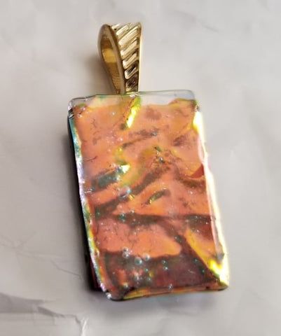 Copper and Gold Dichroic Pendant
