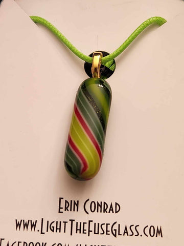 Twisty "Candy" Pendant and Earrings