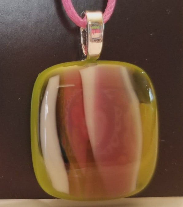 Pink and Green Spring Pendant