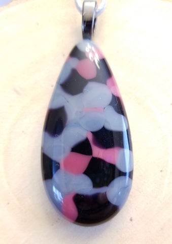 Pink and Gray Teardrop