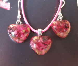 Mini Heart Necklace and Earring Sets
