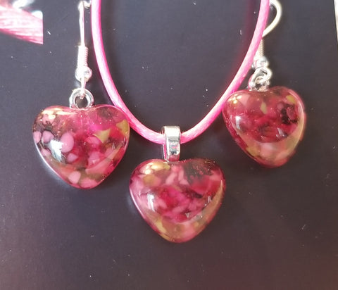 Mini Heart Necklace and Earring Sets
