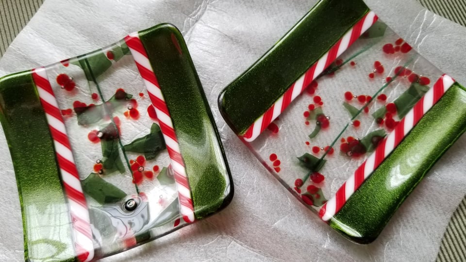 5" Candy Cane Accent Trinket Dish