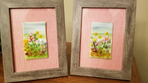 Framed Pink Bouquet of Flowers