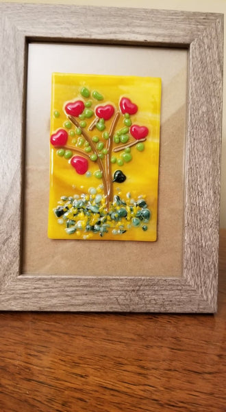 Yellow Framed Heart or Flower Pictures