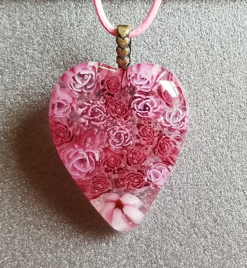 Rose Heart Secret Message Pendant
