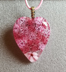 Rose Heart Secret Message Pendant