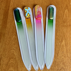 Fused Glass decorated Glass Nail Files